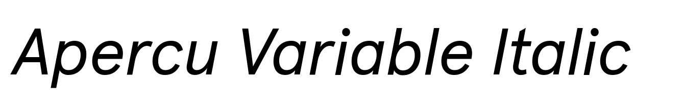 Apercu Variable Italic